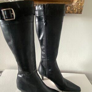 Black Leather Tall Boot